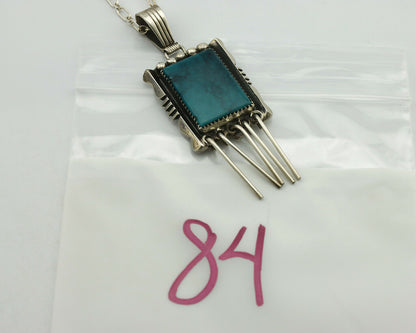 Navajo Necklace .925 Silver Blue Turquoise Native American C.80's