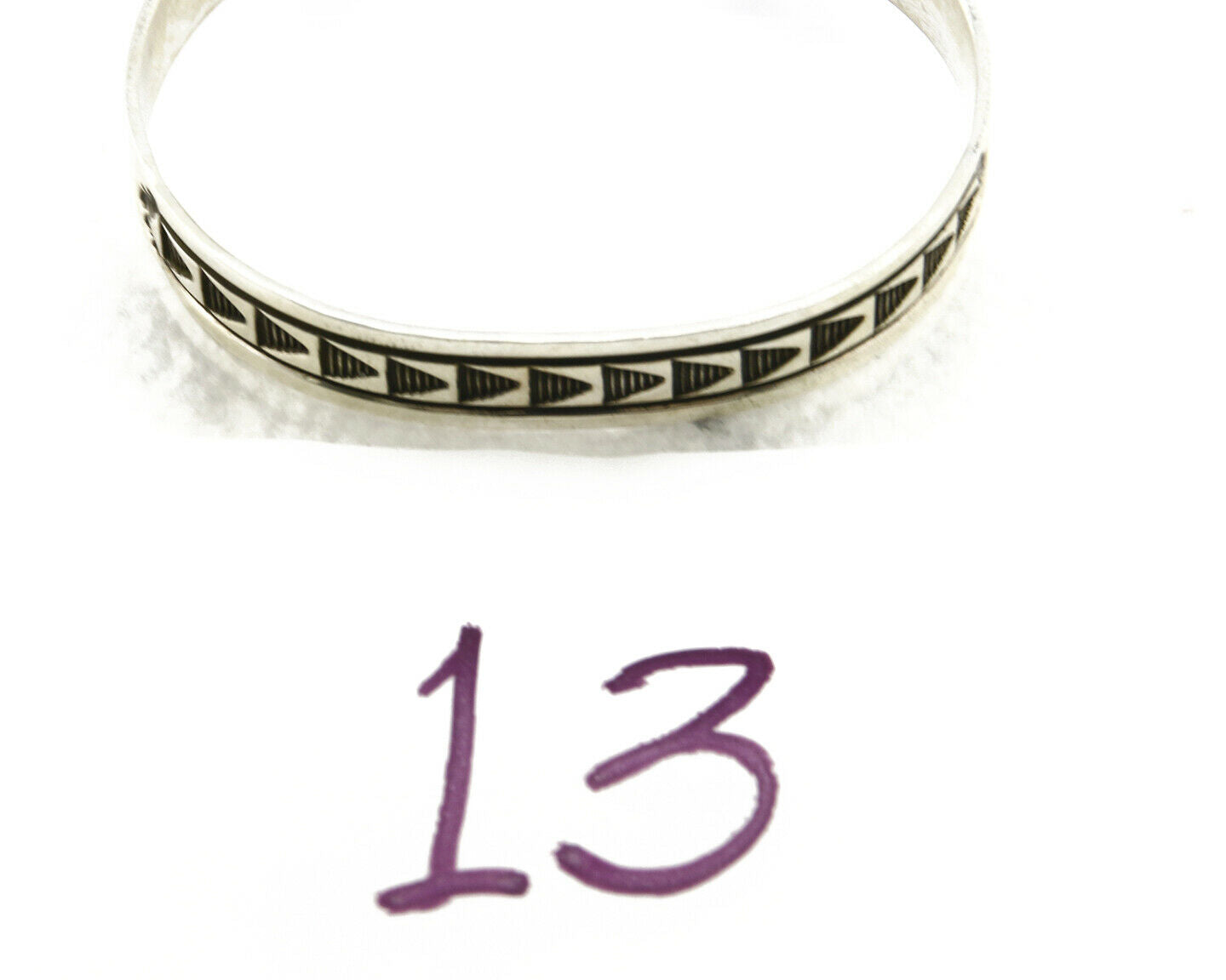 Women's Navajo Bracelet .925 Silver Handmade Cuff Artist Signed K & M Bill C80s