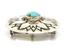 Navajo Belt Buckle .925 Silver Kingman Turquoise Artist LLoyd Nelson Cuff C80s