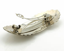 Navajo Hair Clip Barrette .925 Silver Hand Stamped Artist Signed C Montoya C80s