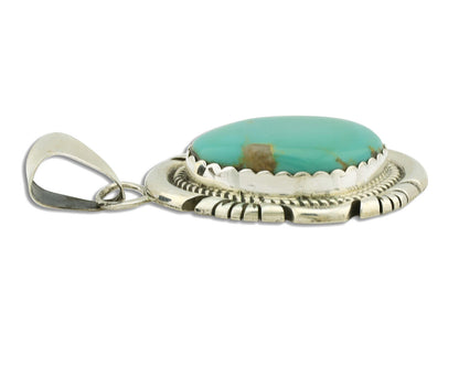 Navajo Necklace .925 Silver Arizona Turquoise Signed Jon McCray C.1980's