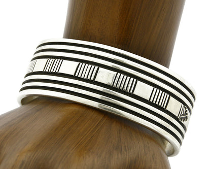 Women's Navajo Bracelet .925 Silver Handmade Cuff Signed B Morgan C.80's