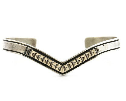 Navajo Bracelet .925 Silver & 14k Solid Gold MM Rogers and TAS Cuff C.80's