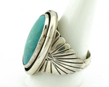 Navajo Ring .925 Silver Kingman Turquoise Artist Doug Zachary C.80's