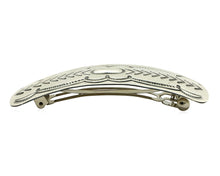 Navajo Hair Clip Barrette .925 Silver Hand Stamped Artist Signed Harold Tom C80s