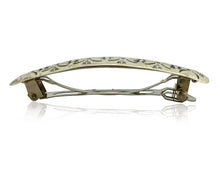 Women's Navajo Hair Clip Barrette .925 Silver Hand Stamped Artist C Montoya C80s