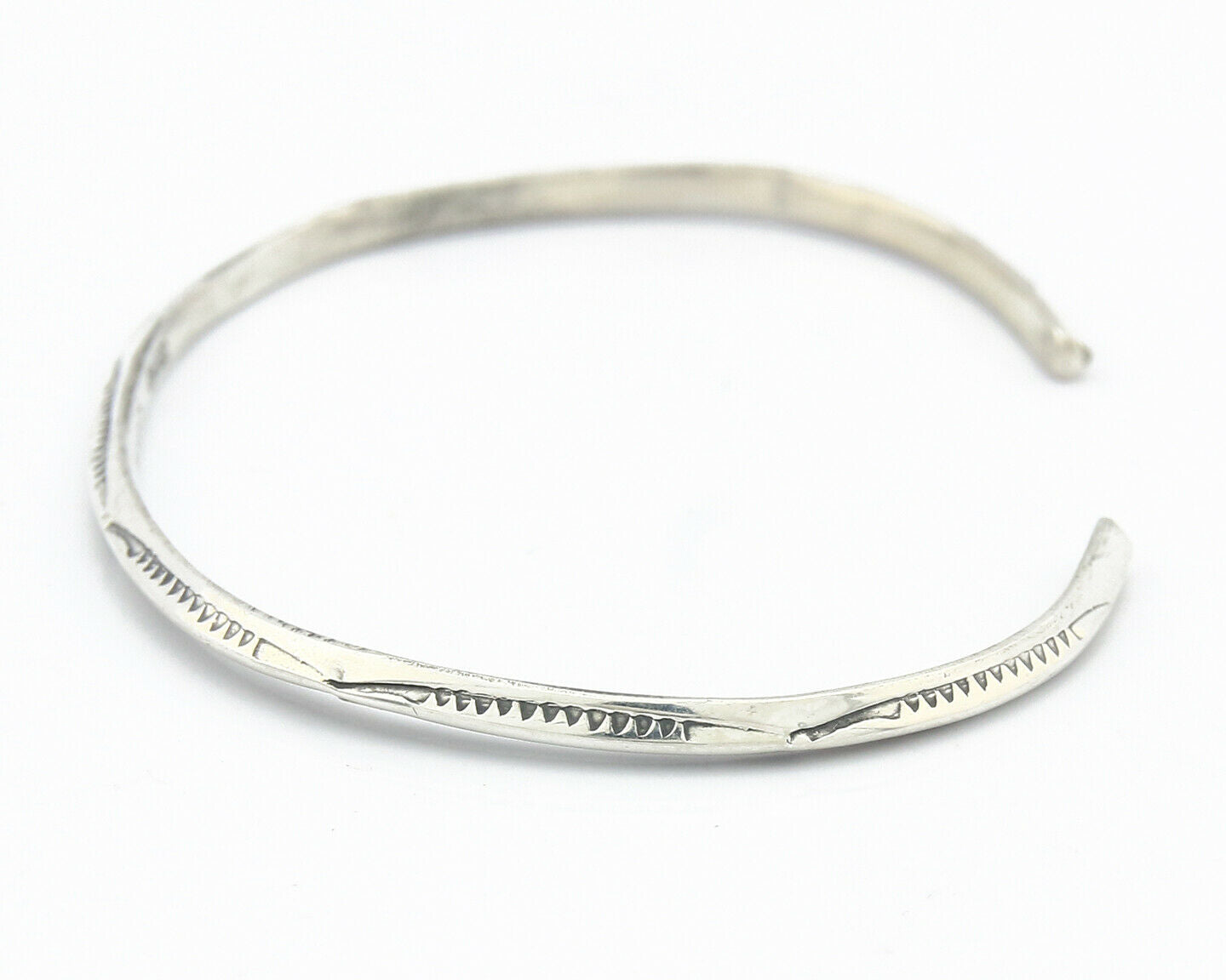 Navajo Bracelet .925 SOLID Silver Handmade Artist Tahe C. 1980's