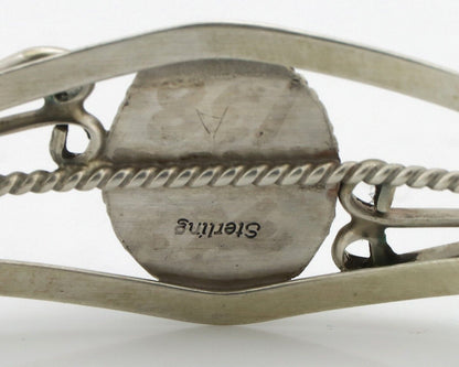 Navajo Bracelet 925 Silver Natural Blue Turquoise Native American Artist C.80's