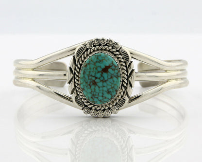 Navajo Bracelet .925 Silver Turquoise Mountain Signed NE C.80's