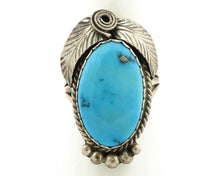 Navajo Ring 925 Silver Natural Morenci Turquoise Artist Signed Justin Morris C80