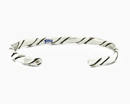 Women's Navajo Bracelet .925 Silver Montoya Brand Hand Wound Cuff