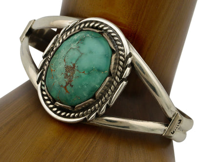 Navajo Bracelet .925 Silver Royston Turquoise Signed Apache Manufacturing C.80's