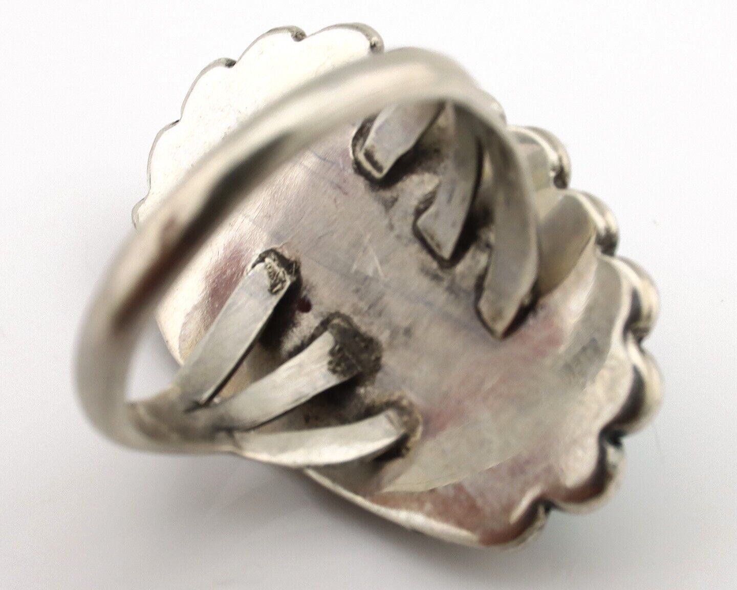 Navajo Ring .925 Silver Sleeping Beauty Turquoise Native American Artist C.80's