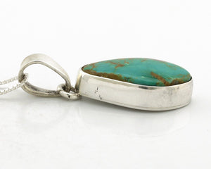 Navajo Handmade Necklace 925 Silver Arizona Turquoise Native Artist C.80's