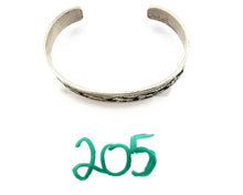 Navajo Bracelet .925 Silver Hand Stamped Overlay Signed HY C.80's