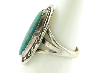 Navajo Ring 925 Silver Southwest Blue Turquoise Artist Signed Begay C.80's