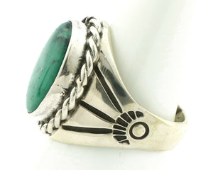Navajo Ring .925 Silver Blue Green Southwest Turquoise Native Artist C.80's