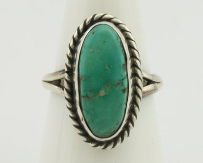 Navajo Ring 925 Silver Natural Blue Kingman Turquoise M Montoya C.80's