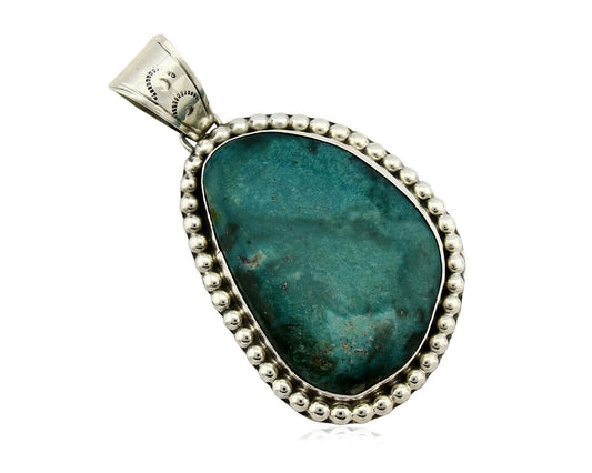 Navajo Pendant Turquoise Mountain .925 Silver Native American C.80's