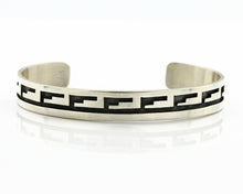 Navajo Bracelet .925 SOLID Silver Signed Artist RC Overlay Design C.90's