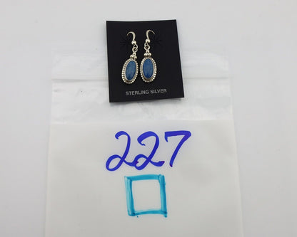 Navajo Earrings 925 Silver Natural Royal Blue Lapis Native American Artist C90s