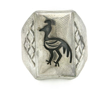 Navajo Road Runner Ring .925 Handmade Native American C.80's