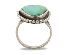 Navajo Ring .925 Silver Royston Turquoise Native American Artist C.1980's