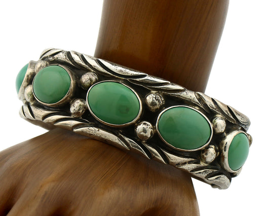 Navajo Bracelet .925 Silver Colorado Turquoise Signed Artist Montoya C.80's