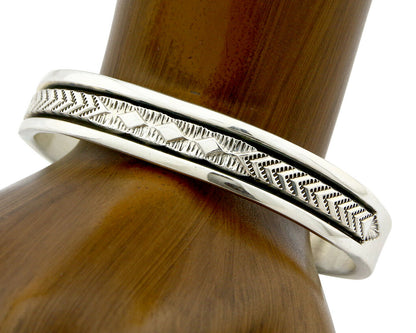 Navajo Handmade Bracelet .925 Silver Native Artist Signed Morgan C.80's