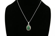 C.80-90's Navajo Handmade .925 SOLID Silver Natural Mined Malachite Necklace