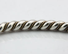 Navajo Bracelet .925 Silver Braided Twisted Artist Tahe C80's 5.0mm Wide
