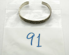 Navajo Bracelet .925 Silver Handmade Hand Stamped Signed Artist C Montoya C.80's