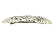 Navajo Hair Clip Barrette .925 Silver Hand Stamped Artist Signed C Montoya C80s