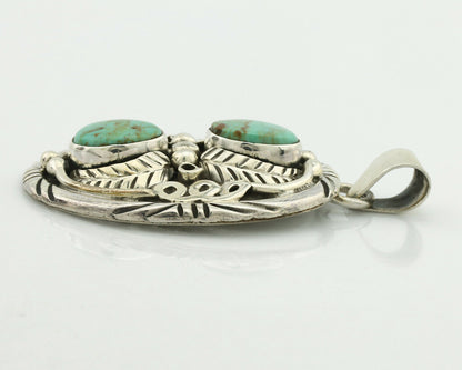 Navajo Necklace .925 Silver Kingman Turquoise Native American C.80's