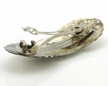 Navajo Hair Clip Barrette .925 Silver Hand Stamped Artist Signed C Montoya C80s