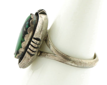 Navajo Ring 925 Silver Natural Aqua Turquoise Native American Artist C.80's