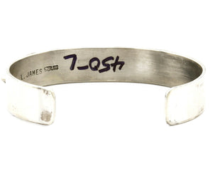 Women's Gemstone Navajo Bracelet .925 Silver Signed Leonard James C.80's