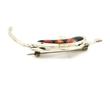 Navajo Lizard Brooch Pin 925 Sterling Silver Multi Stone Inlay Wilbur Muskett Jr