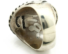 Navajo Ring .925 Silver Handmade Black Onyx Artist Signed Apache C.80's