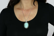 Navajo Necklace .925 Silver Spiderweb Turquoise Signed BB C.80's