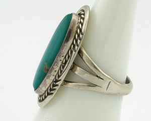 Navajo Ring 925 Silver Southwest Blue Turquoise Artist Signed Begay C.80's