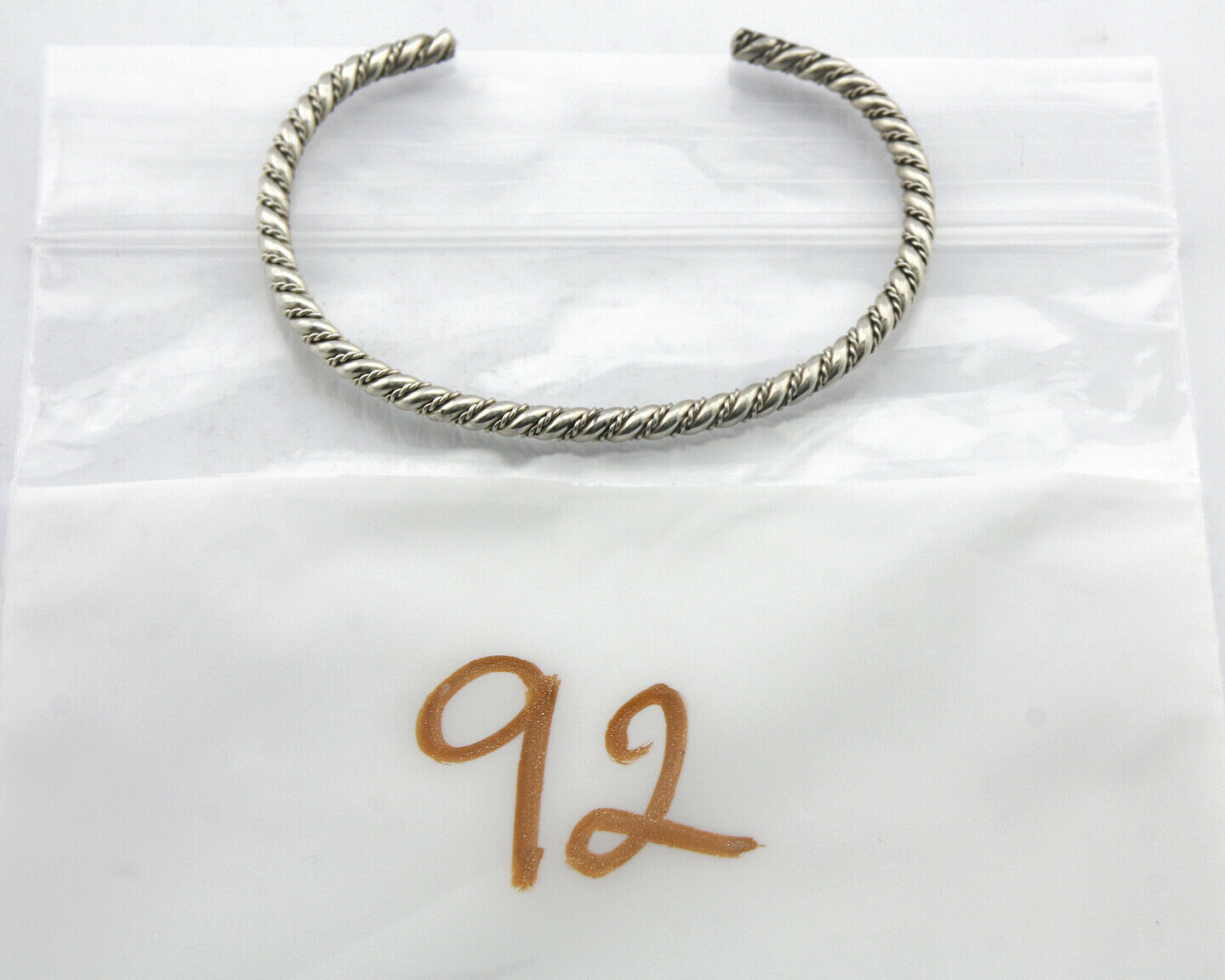 Navajo Bracelet .925 SOLID Silver Handmade Artist Tahe Circa Late 1980's