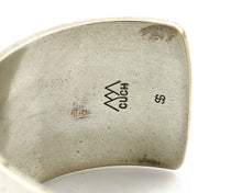 Hopi Bracelet .925 SOLID Silver Cuff Overlay Signed Artist CUCH C.80's