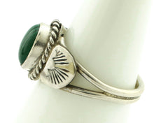 Navajo Ring 925 Silver Natural Mined Malachite Native American Artist C.80's