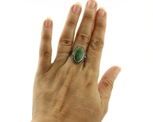 Navajo Ring 925 Silver Turq Mtn Turquoise Native American Artist C.80's