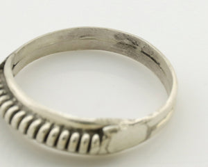 Navajo Ring .925 Silver Size 8.75 Handmade Native American Artist C.1980s