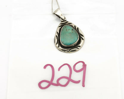 Navajo Necklace .925 Silver Kingman Turquoise Signed C Montoya C.1980's