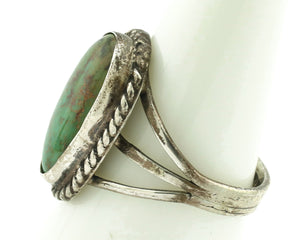 Navajo Ring 925 Silver Turq Mtn Turquoise Native American Artist C.80's