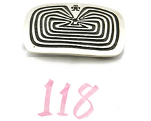 Women's Hopi Belt Buckle .925 Silver Man In The Man Signed Alvin Sosolda C.80's