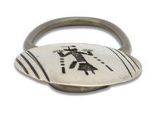 Navajo Kokopelli Key Chain .925 Silver Handmade Overlay Signed Thomas Singer C80
